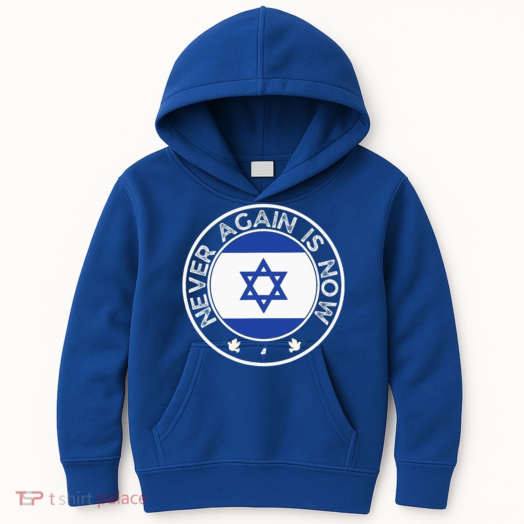 Never Again Is Now Support For Jews And Israel Kids Hoodie