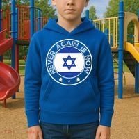 Never Again Is Now Support For Jews And Israel Kids Hoodie thumb 2