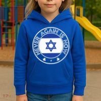 Never Again Is Now Support For Jews And Israel Kids Hoodie thumb 3