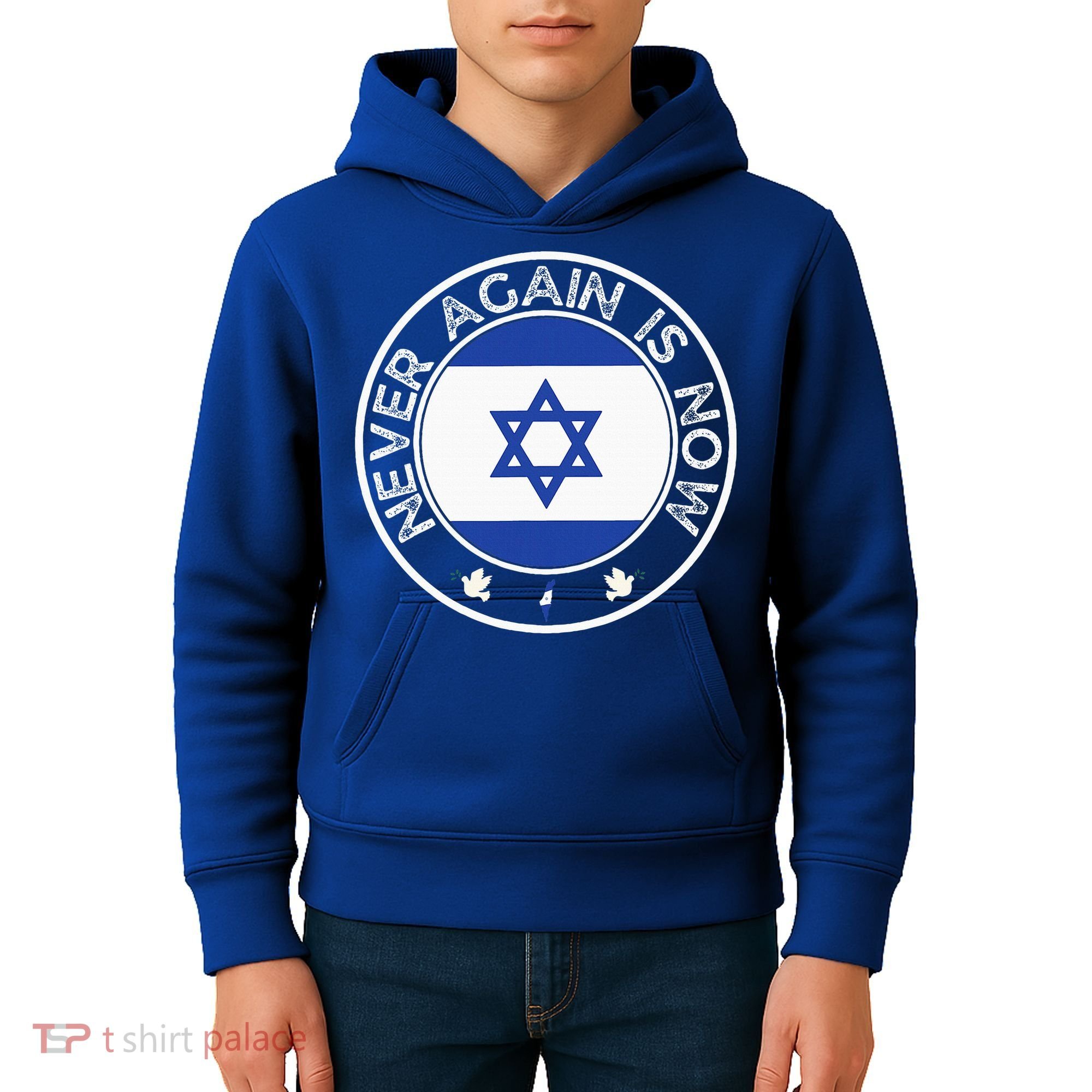 Never Again Is Now Support For Jews And Israel Kids Hoodie