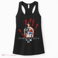 Native American Indigenous Red Hand Indian Blood Themed Women's Tank Top thumb 0