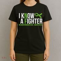 Neurofibromatosis Awareness I know a Fighter Green Ribbon T-Shirt thumb 4