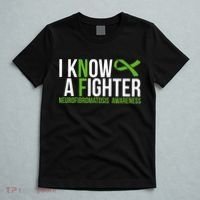 Neurofibromatosis Awareness I know a Fighter Green Ribbon T-Shirt thumb 5
