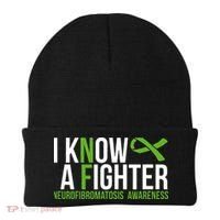 Neurofibromatosis Awareness I know a Fighter Green Ribbon Beanie thumb 0