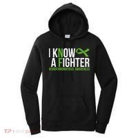 Neurofibromatosis Awareness I know a Fighter Green Ribbon Women's Hoodie thumb 0