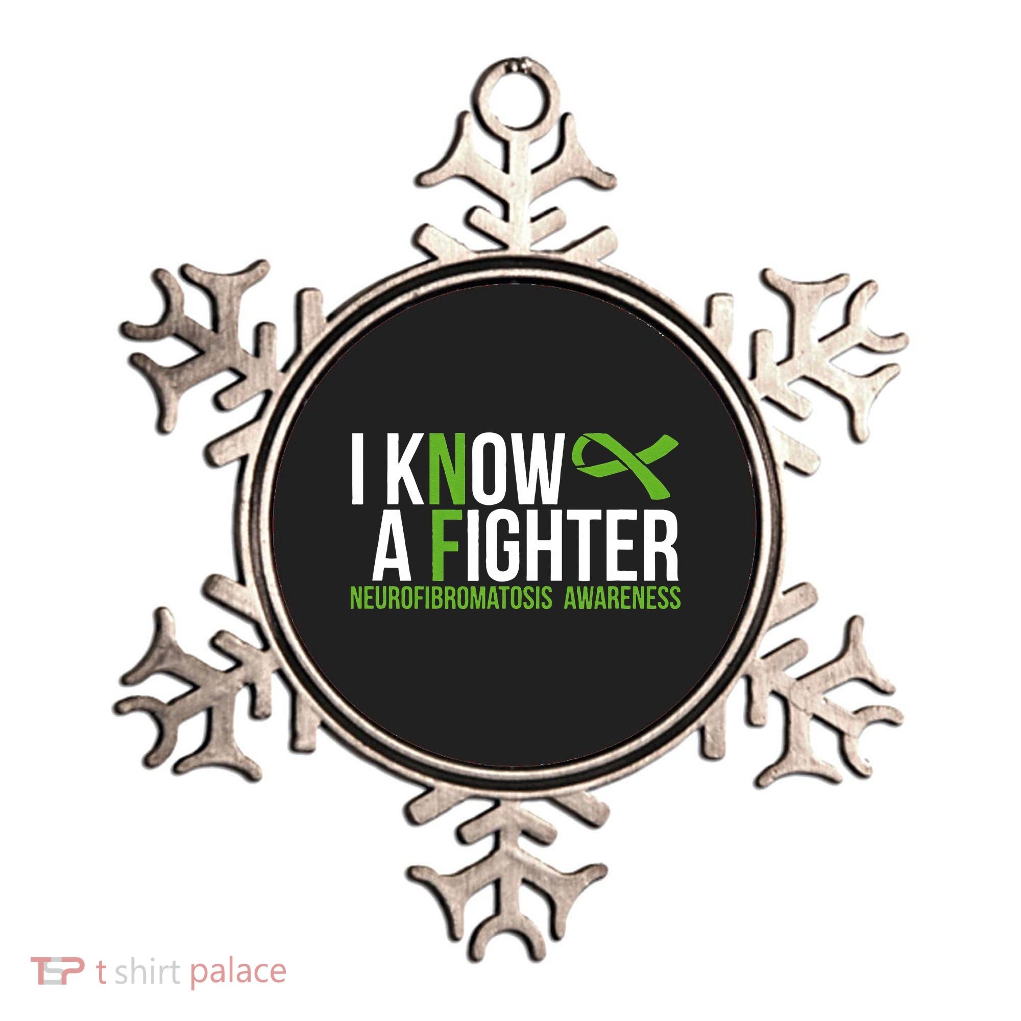 Neurofibromatosis Awareness I know a Fighter Green Ribbon Ornament