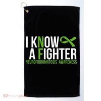 Neurofibromatosis Awareness I know a Fighter Green Ribbon Golf Towel thumb 0