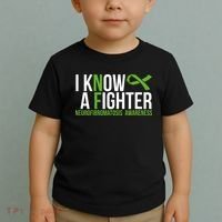 Neurofibromatosis Awareness I know a Fighter Green Ribbon Toddler T-Shirt thumb 2