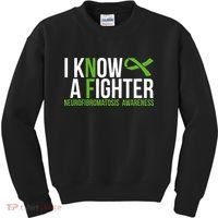 Neurofibromatosis Awareness I know a Fighter Green Ribbon Kids Sweatshirt thumb 0