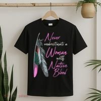 Native American Indian A Woman With Native Blood T-Shirt thumb 2