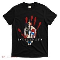 Native American Indigenous Red Hand Indian Blood Themed T-Shirt thumb 0
