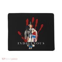 Native American Indigenous Red Hand Indian Blood Themed Mousepad thumb 0