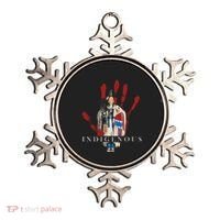 Native American Indigenous Red Hand Indian Blood Themed Ornament thumb 0