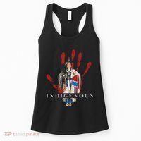 Native American Indigenous Red Hand Indian Blood Themed Women's Tank Top thumb 0