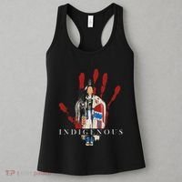 Native American Indigenous Red Hand Indian Blood Themed Women's Tank Top thumb 3