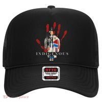 Native American Indigenous Red Hand Indian Blood Themed Hat thumb 0