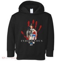 Native American Indigenous Red Hand Indian Blood Themed Toddler Hoodie thumb 0