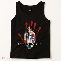 Native American Indigenous Red Hand Indian Blood Themed Tank Top thumb 2
