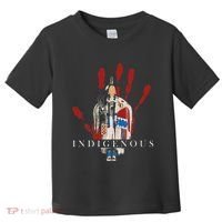 Native American Indigenous Red Hand Indian Blood Themed Toddler T-Shirt thumb 0
