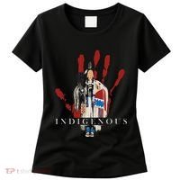 Native American Indigenous Red Hand Indian Blood Themed Women's T-Shirt thumb 0