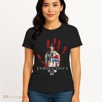Native American Indigenous Red Hand Indian Blood Themed Women's T-Shirt thumb 4