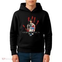 Native American Indigenous Red Hand Indian Blood Themed Kids Hoodie thumb 4