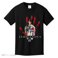 Native American Indigenous Red Hand Indian Blood Themed Kids T-Shirt thumb 0