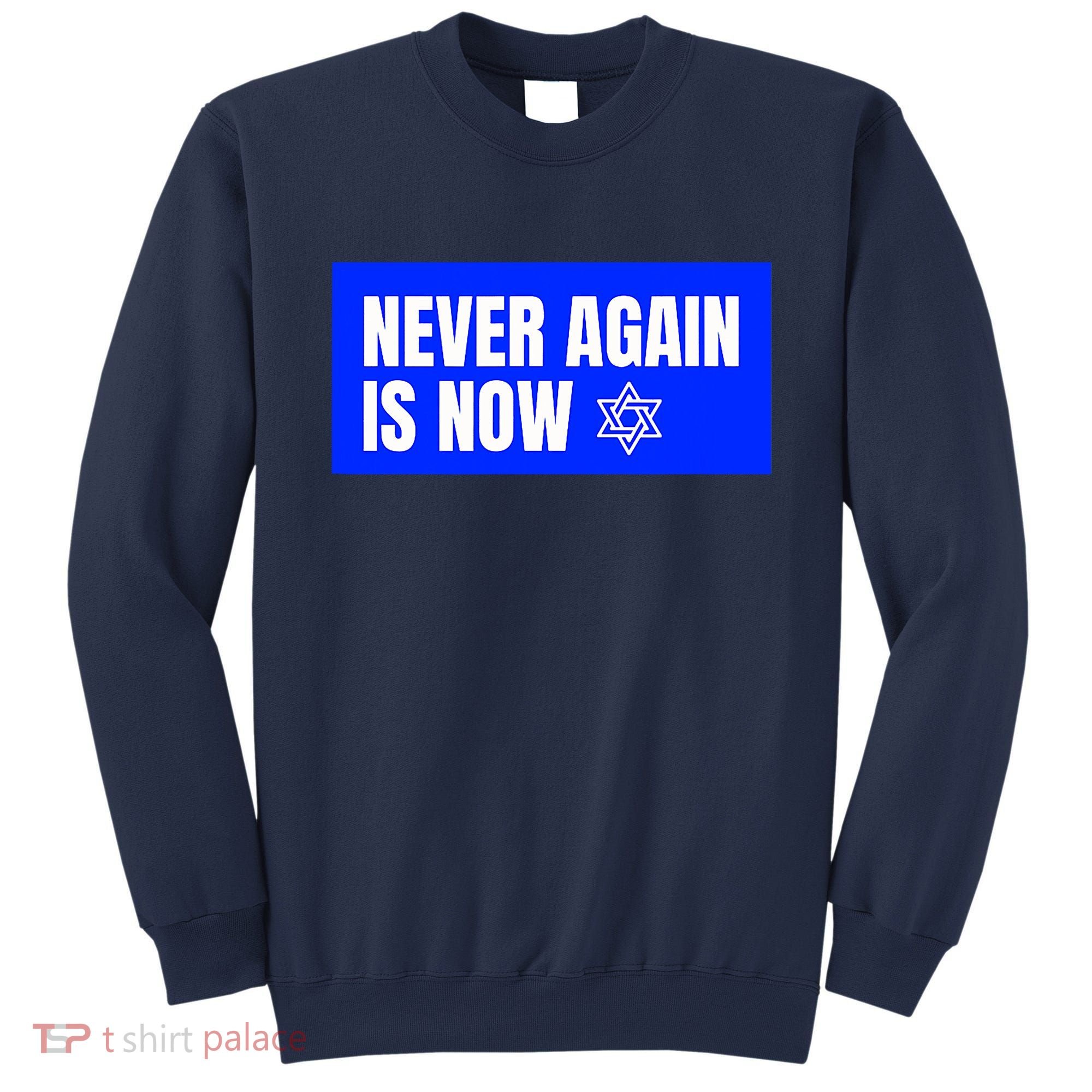 Never Again Is Now Jewish Israel Pride Am Yisrael Chai Sweatshirt