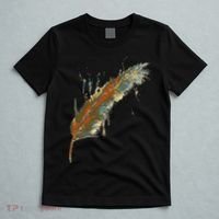 Native American Indian Watercolor Art Colorful Feather T-Shirt thumb 5