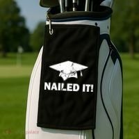 Nailed It Funny Graduation Golf Towel thumb 2