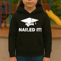 Nailed It Funny Graduation Kids Hoodie thumb 3