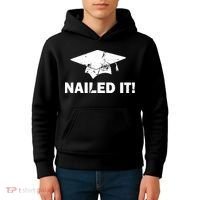 Nailed It Funny Graduation Kids Hoodie thumb 4