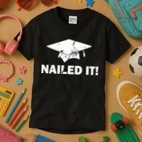 Nailed It Funny Graduation Kids T-Shirt thumb 3