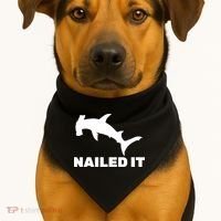 Nailed It Hammerhead Shark USA-Made Doggie Bandana thumb 1