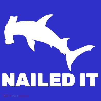 Nailed It Hammerhead Shark V-Neck T-Shirt