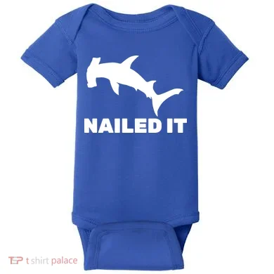 Nailed It Hammerhead Shark Baby Bodysuit