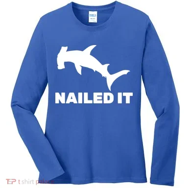 Nailed It Hammerhead Shark Women's Long Sleeve Shirt