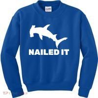 Nailed It Hammerhead Shark Kids Sweatshirt thumb 0