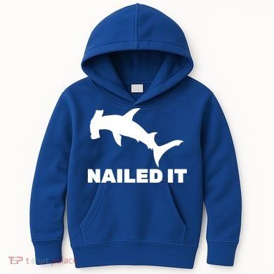 Nailed It Hammerhead Shark Kids Hoodie