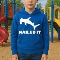 Nailed It Hammerhead Shark Kids Hoodie thumb 2