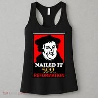 Nailed It Martin Luther 500 Years of Reformation Women's Tank Top thumb 3