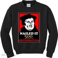Nailed It Martin Luther 500 Years of Reformation Kids Sweatshirt thumb 0