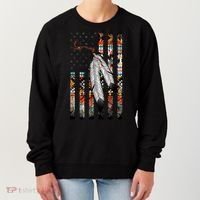 Native American Justice Day  Tribe Feather Flag Women's Sweatshirt thumb 0