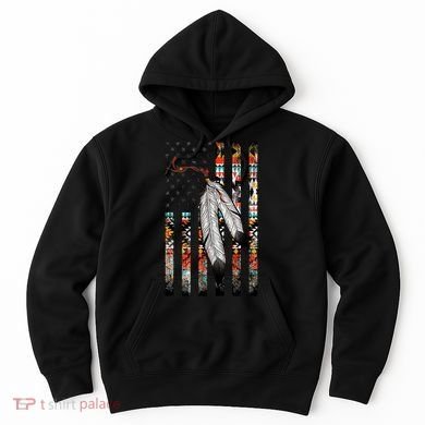 Native American Justice Day  Tribe Feather Flag Hoodie
