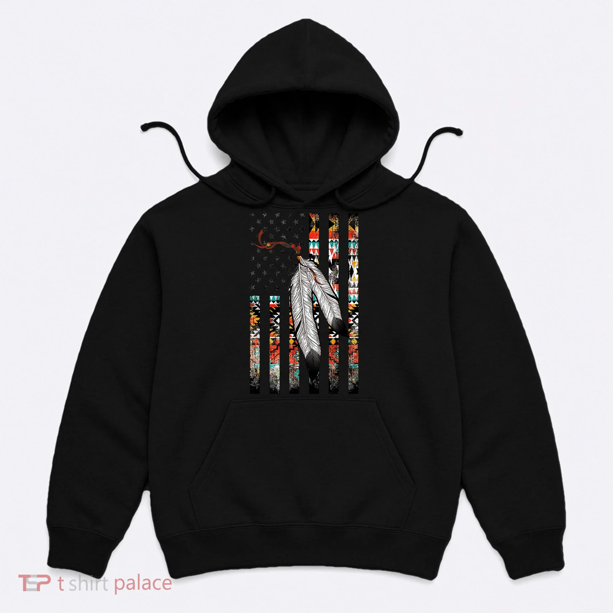 Native American Justice Day  Tribe Feather Flag Hoodie