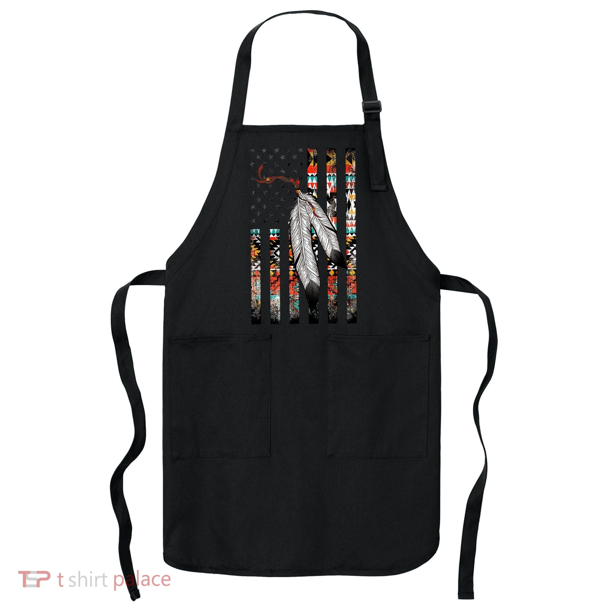 Native American Justice Day  Tribe Feather Flag Apron