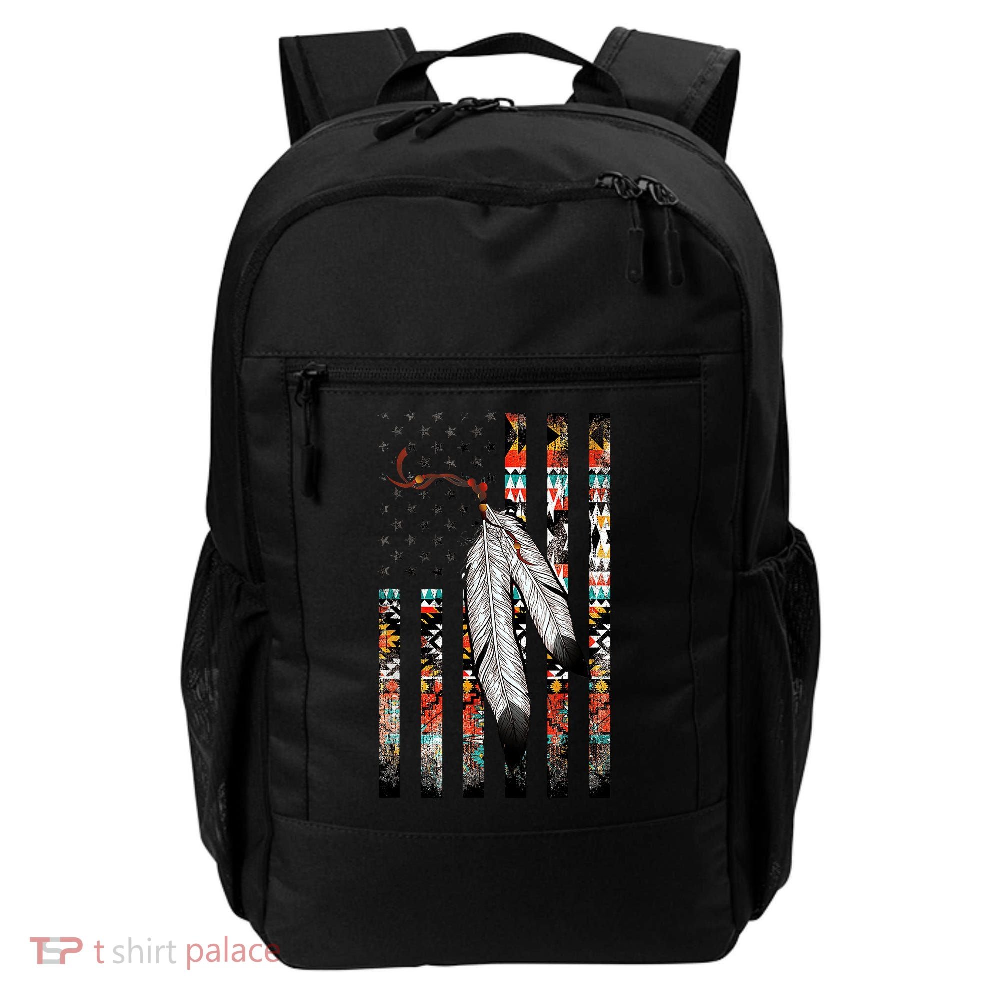 Native American Justice Day  Tribe Feather Flag Backpack