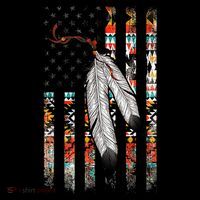 Native American Justice Day  Tribe Feather Flag Women's Hoodie thumb 2