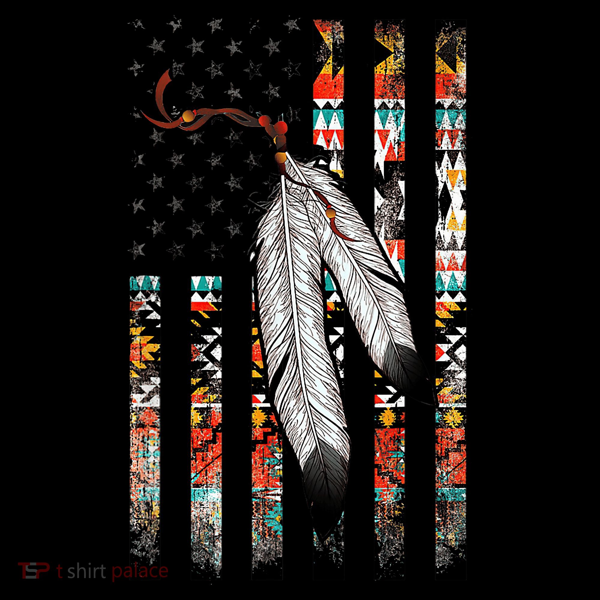 Native American Justice Day  Tribe Feather Flag Women's Hoodie