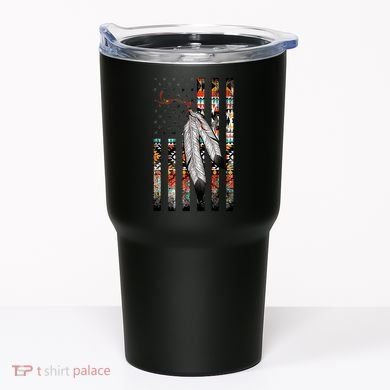 Native American Justice Day  Tribe Feather Flag Tumbler